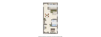 3213 wisconsin floor plan for one bedroom apartment