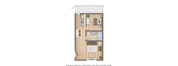 4020 calvert 1 bedroom floor plan