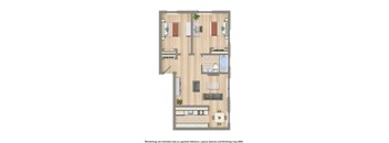 6100 14th street two bedroom floor plan