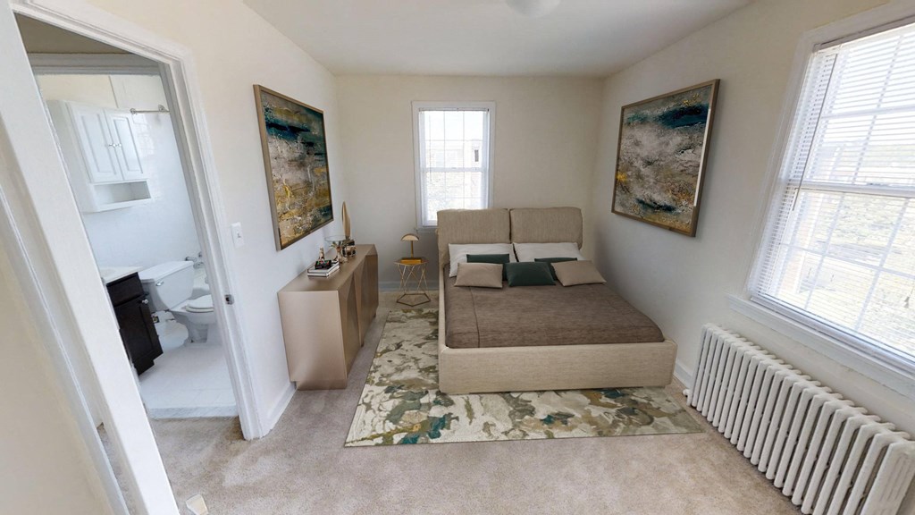 second bedroom at jetu apartments for rent in washington dc