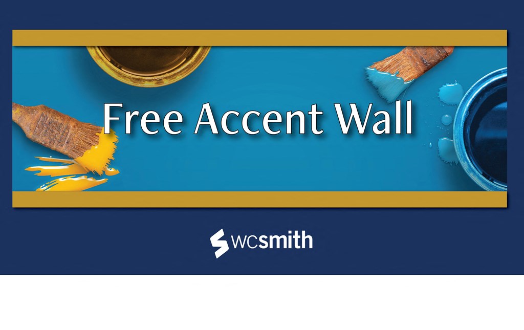 a blue background with the words free agent wall on top of a table with food