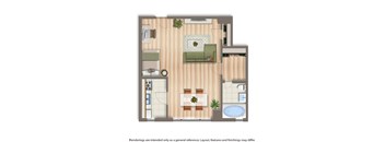 a floor plan of a bedroom apartment