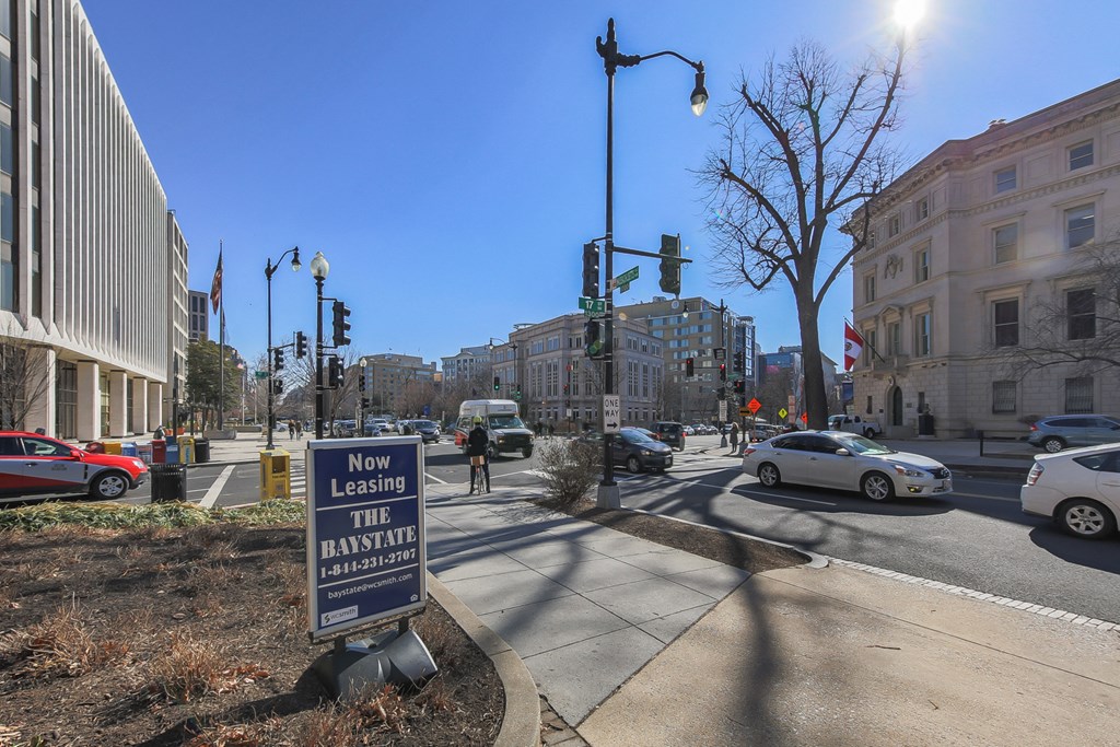 exterior view of baystate apartments in washington dc