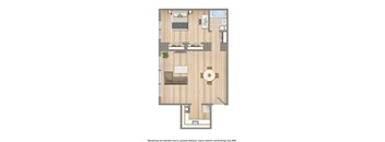 Brunswick 1 bedroom apartment floor plan