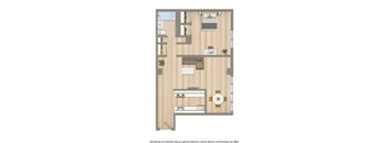 Brunswick 1 bedroom apartment floor plan
