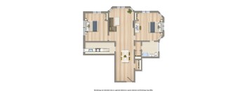 the calverton apartments two bedroom floor plan