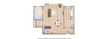 the calverton apartments studio floor plan