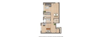 Cambridge Square apartments one bedroom floor plan