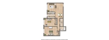 Cambridge Square apartments two bedroom floor plan