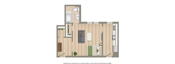 studio D floor plan for rent in washington dc