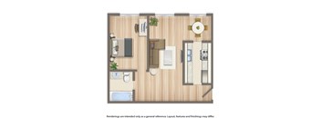 1 bedroom floor plan 650 squared feet at 5600 chillum place in Lamond Riggs washington dc