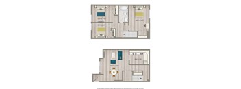 a floor plan of a two bedroom apartment