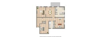 two bedroom floor plan at the cortland apartments in washington dc