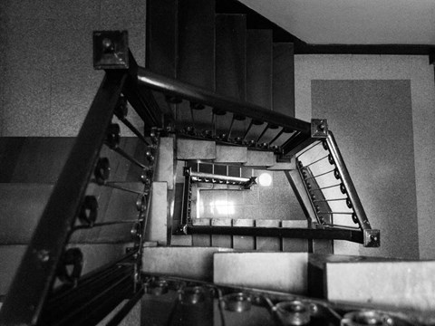 stairwell view at the foreland apartments in capitol hill washington dc