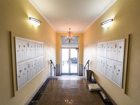mailroom at the foreland apartments in capitol hill washington dc