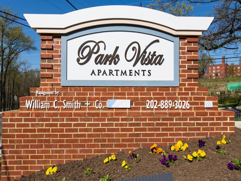 monument sign at park vista apartments in washington dc