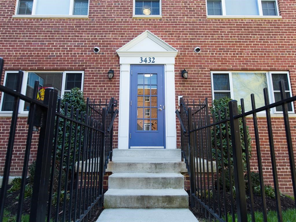 exterior of brick apartment building at park vista in washington dc