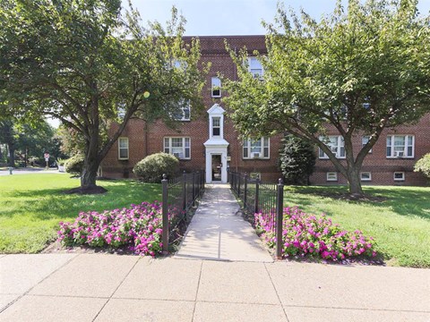 exterior view of randle circle apartments in washington dc