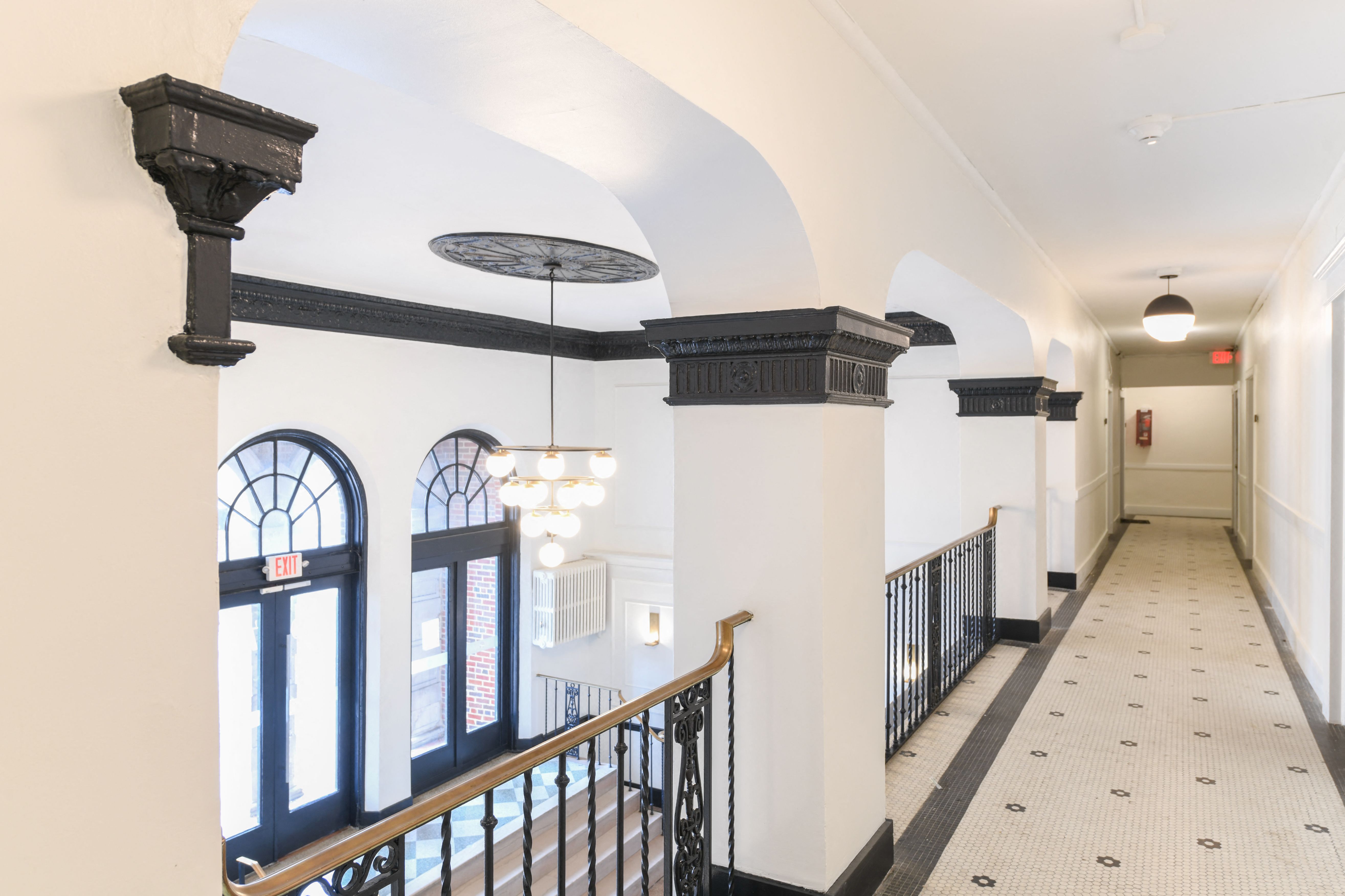 2nd floor of lobby at the dahlia apartments in washington dc