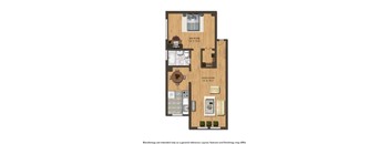 eddystone 1 bedroom c floor plan