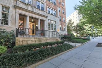 exterior view of the frontenac apartments in van ness washington dc