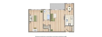 a floor plan of a small apartment