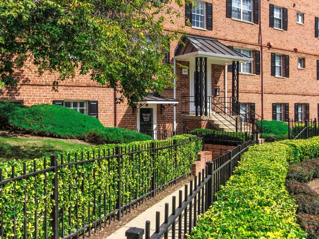 exterior view of grandview village apartments in shipley terrace washington dc