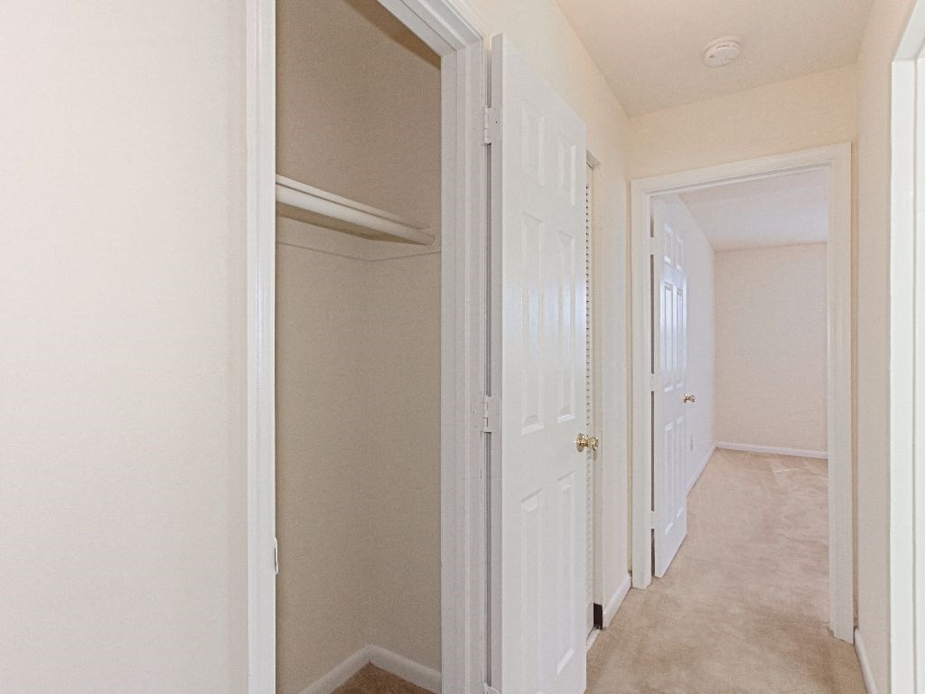 hallway view of bedroom and closet at grandview village apartments in shipley terrace washington dc