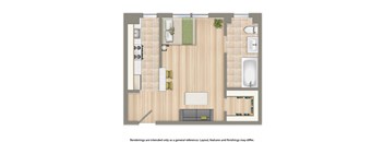 hampton courts studio apartment floor plan