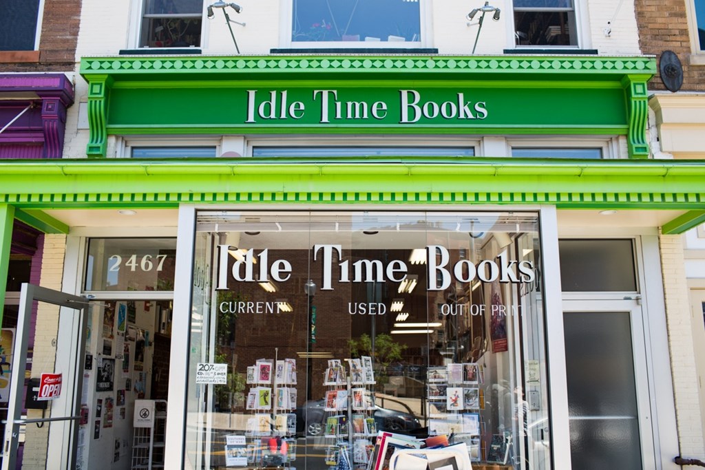 A book store named Idle Time Books is open for business.