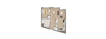 the strand apartments one bedroom floor plan