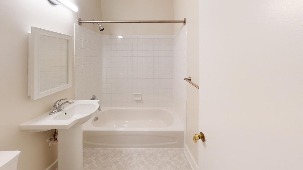 a bathroom with a sink and a bathtub