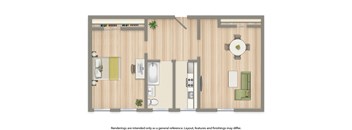 the shawmut apartments 1 bedroom floor plan