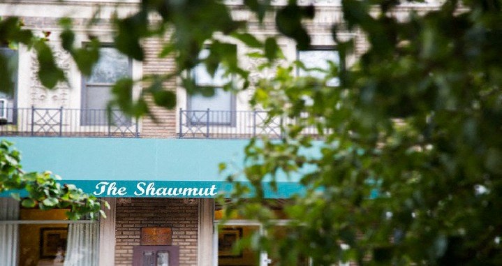 exterior of the shawmut apartments in washington dc adams morgan neighborhood
