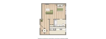 the shawmut apartments studio efficiency floor plan