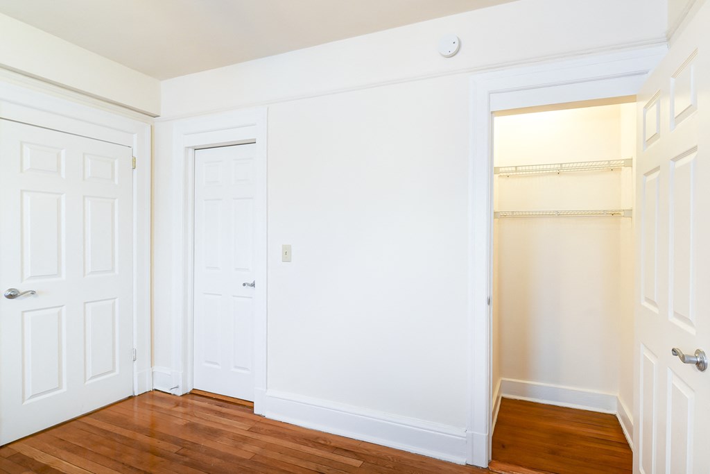 bedroom closet at wakefield hall apartments in u street washington dc