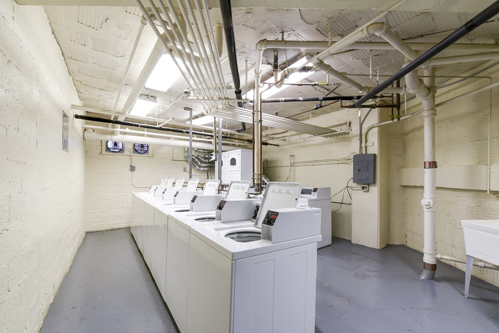 laundry room at wakefield hall apartments in u street washington dc