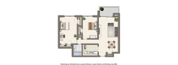 washington view two bedroom apartment floor plan