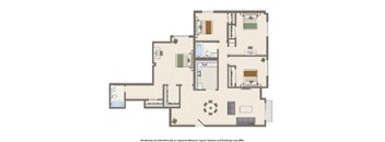 washington view four bedroom apartment floor plan