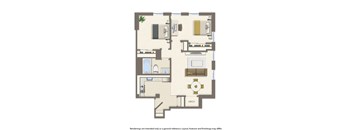 whitelaw 2 bedroom 611 sq ft floor plan