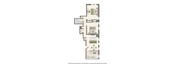 whitelaw 2 bedroom 774 sqft floor plan