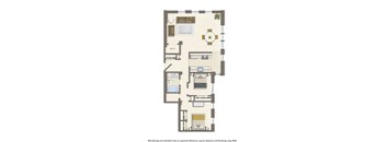 whitelaw 2 bedroom 910 sqft floor plan