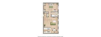 2800 woodley one bedroom apartment floor plan