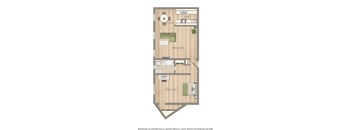 2800 woodley apartment one bedroom floor plan rendering in washington dc