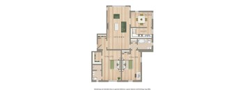 2800 woodley 2 bedroom apartment rendering in washington dc