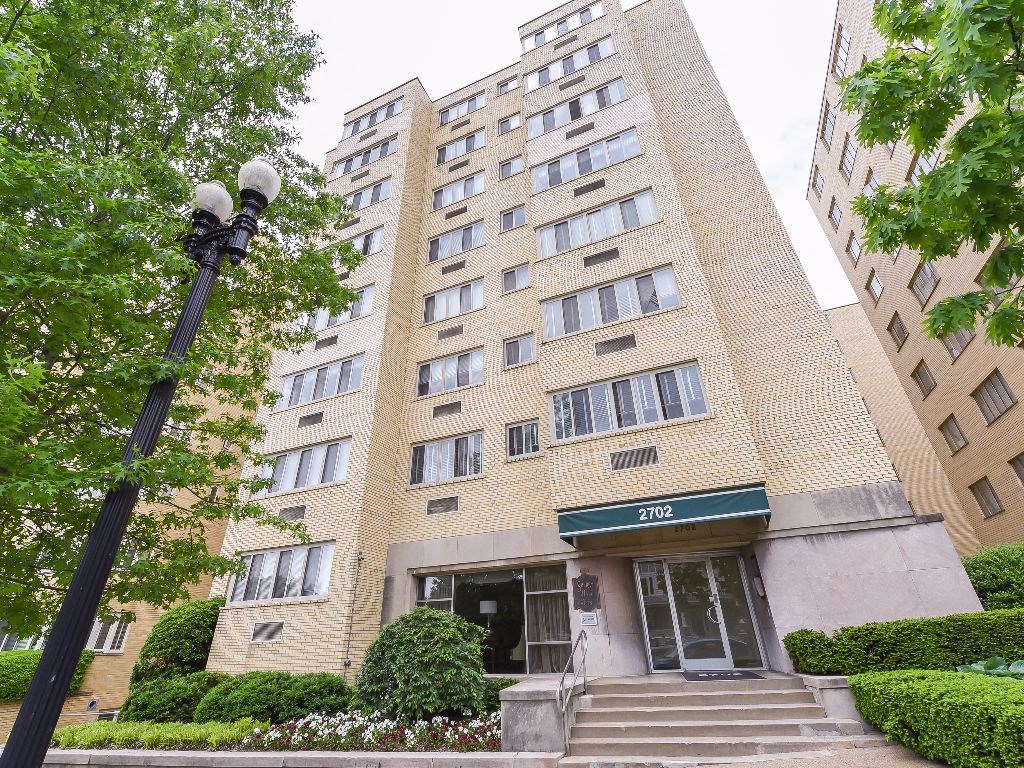 Exterior of sherry hall apartments in glover park washington dc