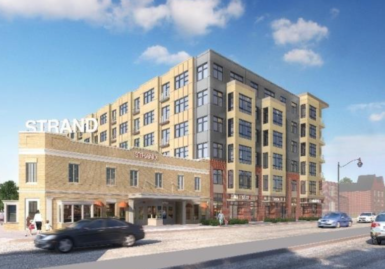 exterior rendering of the strand apartments in washington dc