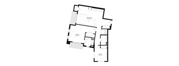 A black and white image of a floor plan for a house.