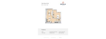 1 bedroom 1 bathroom floor plan Jat Oriole Landing, Lincoln, MA