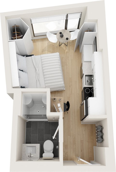 217 Albany Street Studio-3 Beds Apartment for Rent - Photo Gallery 9